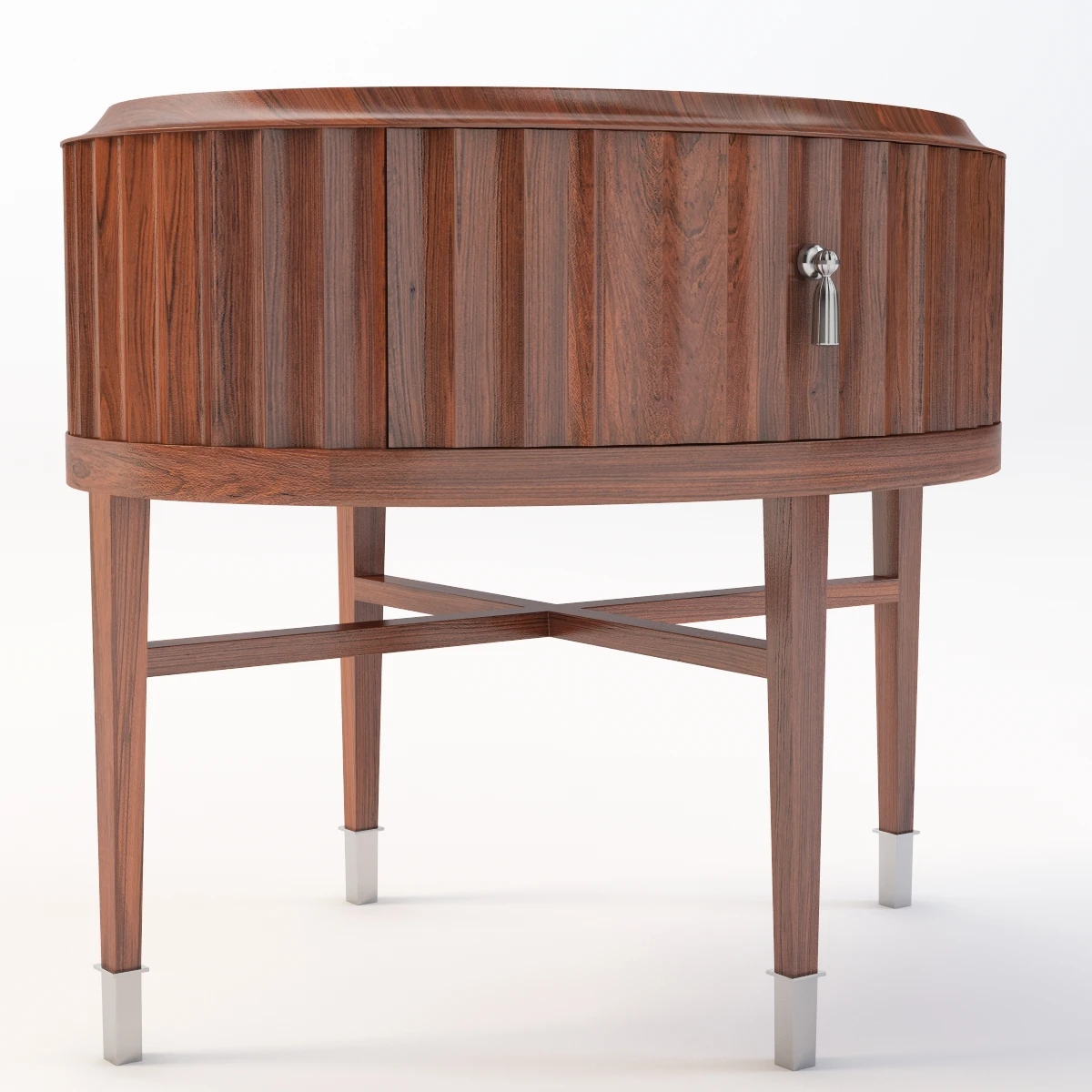Bolier Atelier Oval Fluted End Table 113008 3D Model_01