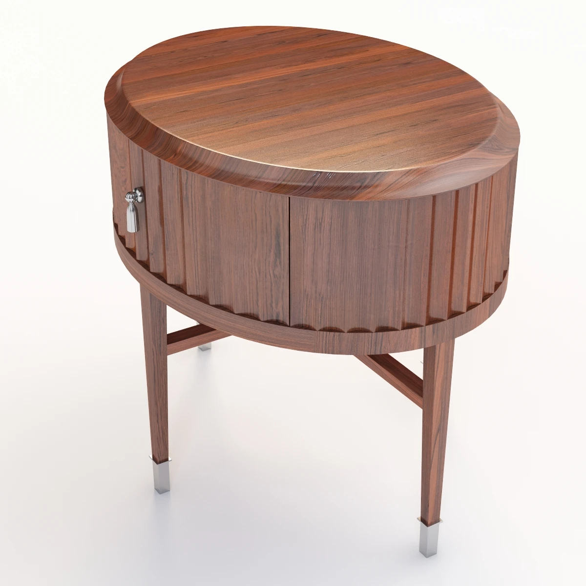 Bolier Atelier Oval Fluted End Table 113008 3D Model_06