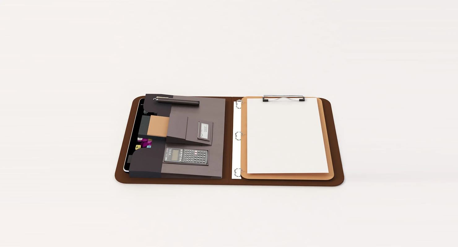 Designer 3 Ring Binder Portfolio Case 3D Model_01