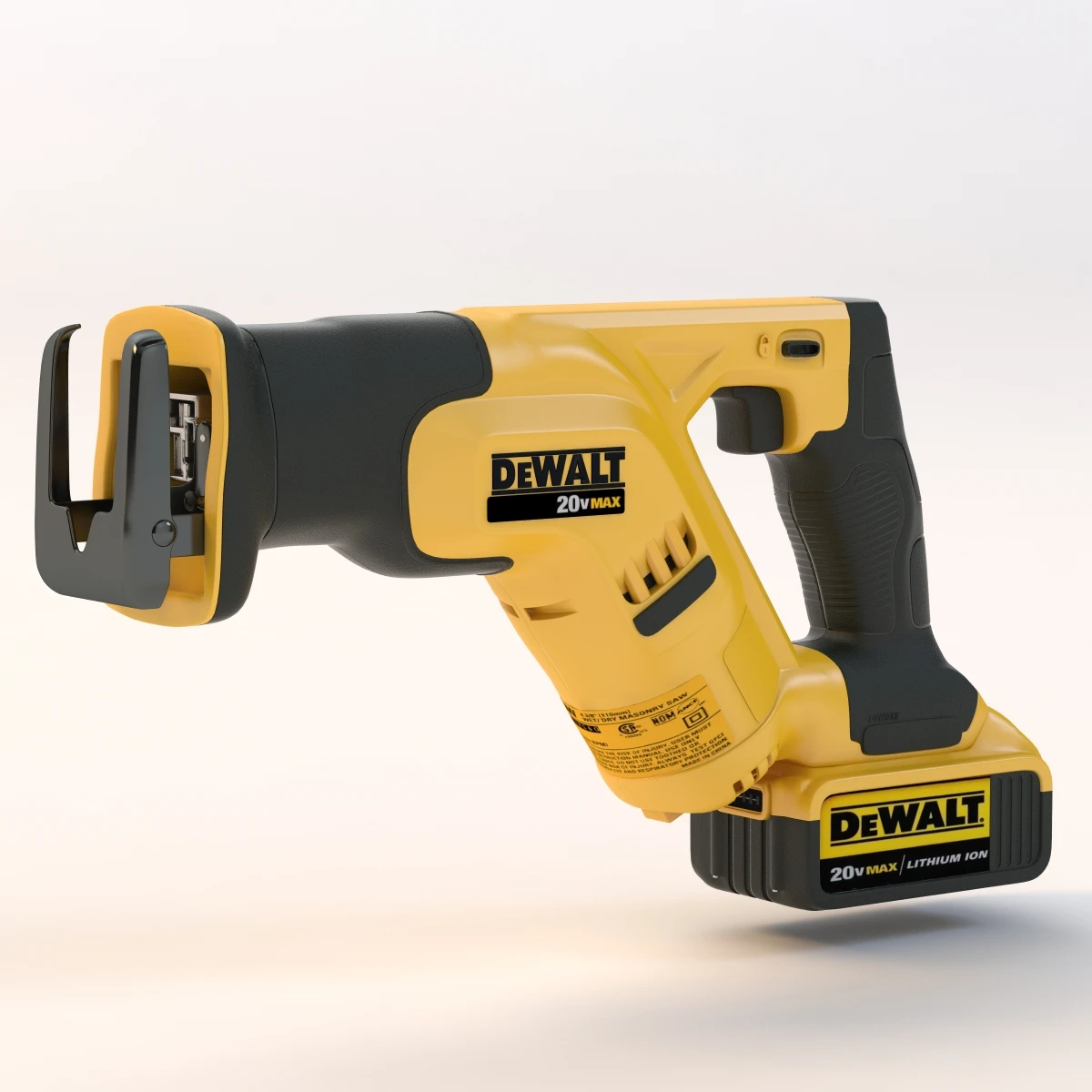 Dewalt 20-Volt Compact Reciprocating Saw 3D Model_01