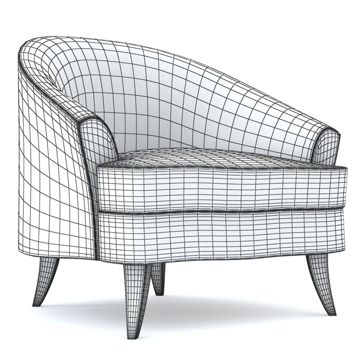 Bolier Classic Club Chair 92019 3D Model_07