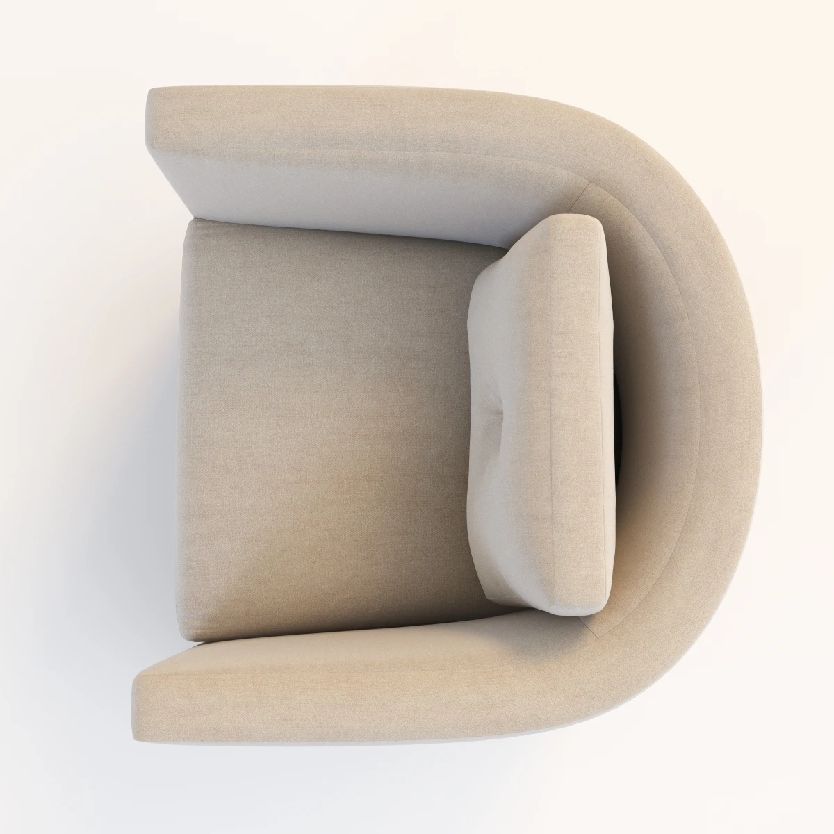 Bolier Domicile Curved Back Lounge Chair 62035 3D Model_07