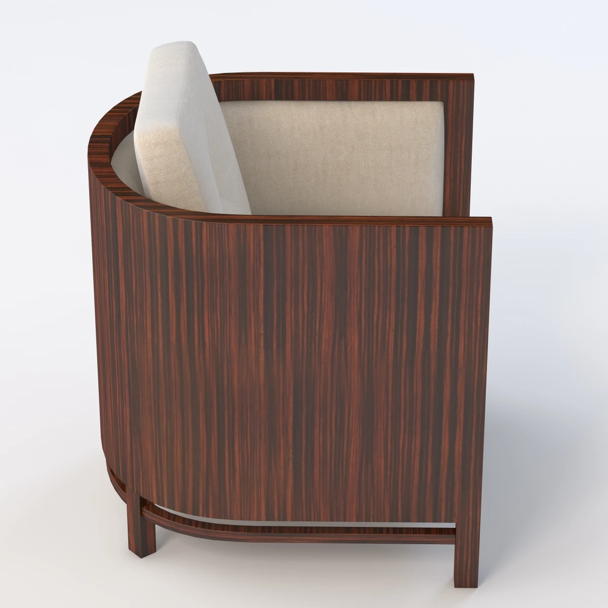 Domicile Curved Back Lounge Chair 62033 3D Model_03