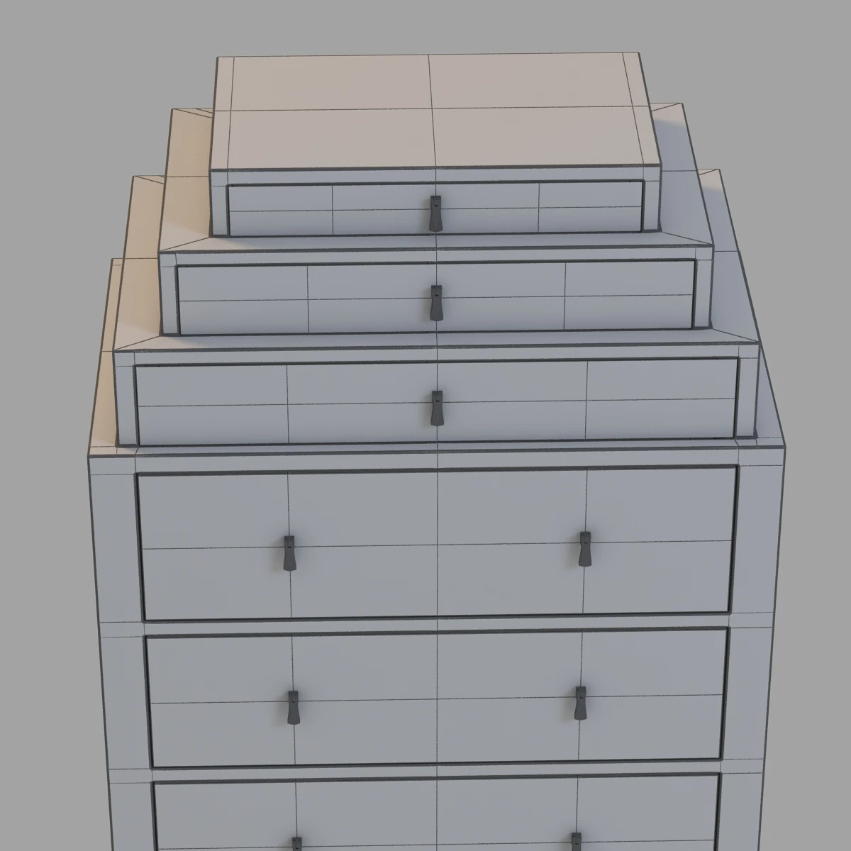 Bolier Rosenau Biedermeier Tiered Chest White Lacquer 56005 3D Model_012