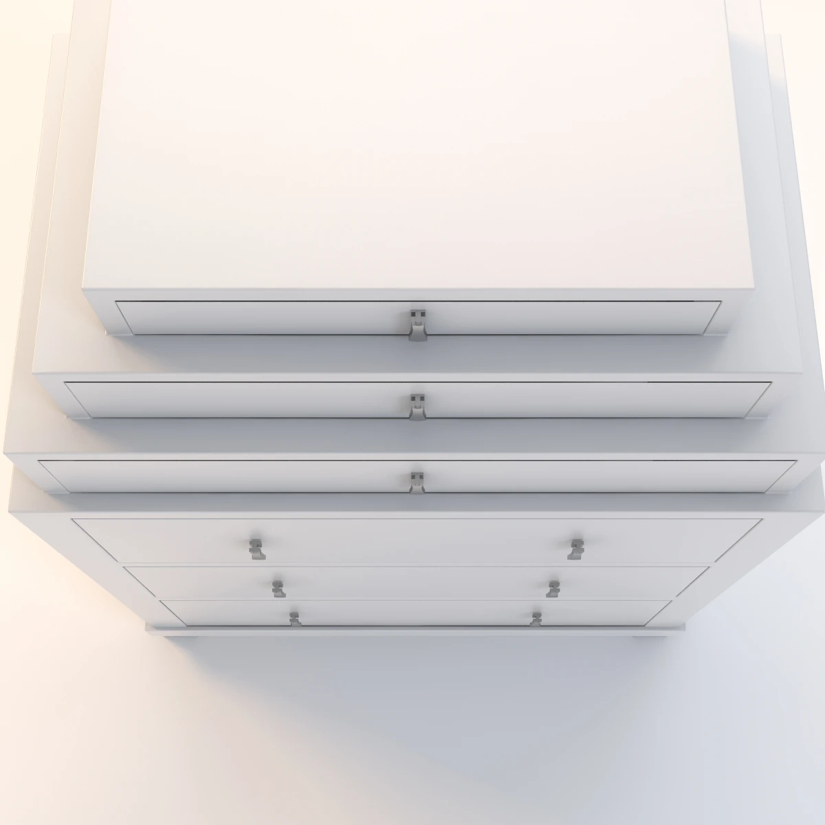 Bolier Rosenau Biedermeier Tiered Chest White Lacquer 56005 3D Model_08