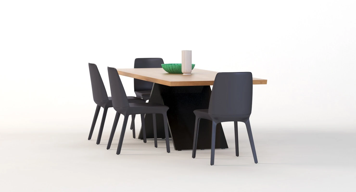 Bonaldo Ax Table And Chair 3D Model_06