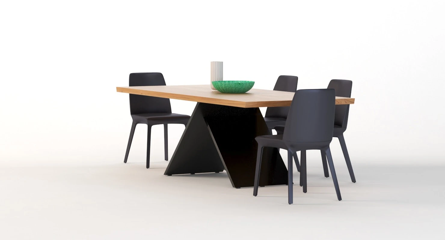 Bonaldo Ax Table And Chair 3D Model_09