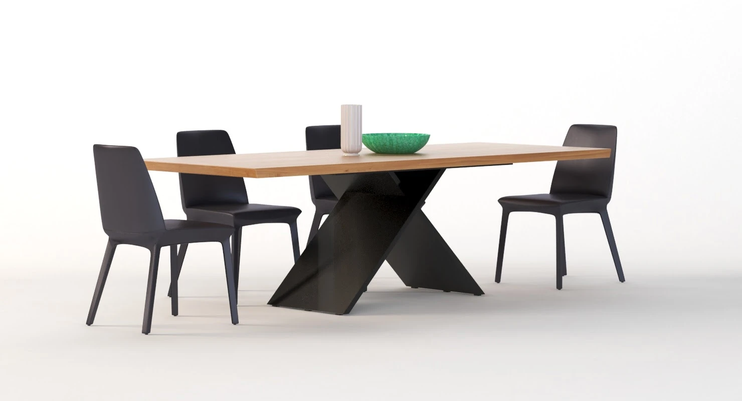 Bonaldo Ax Table And Chair 3D Model_05