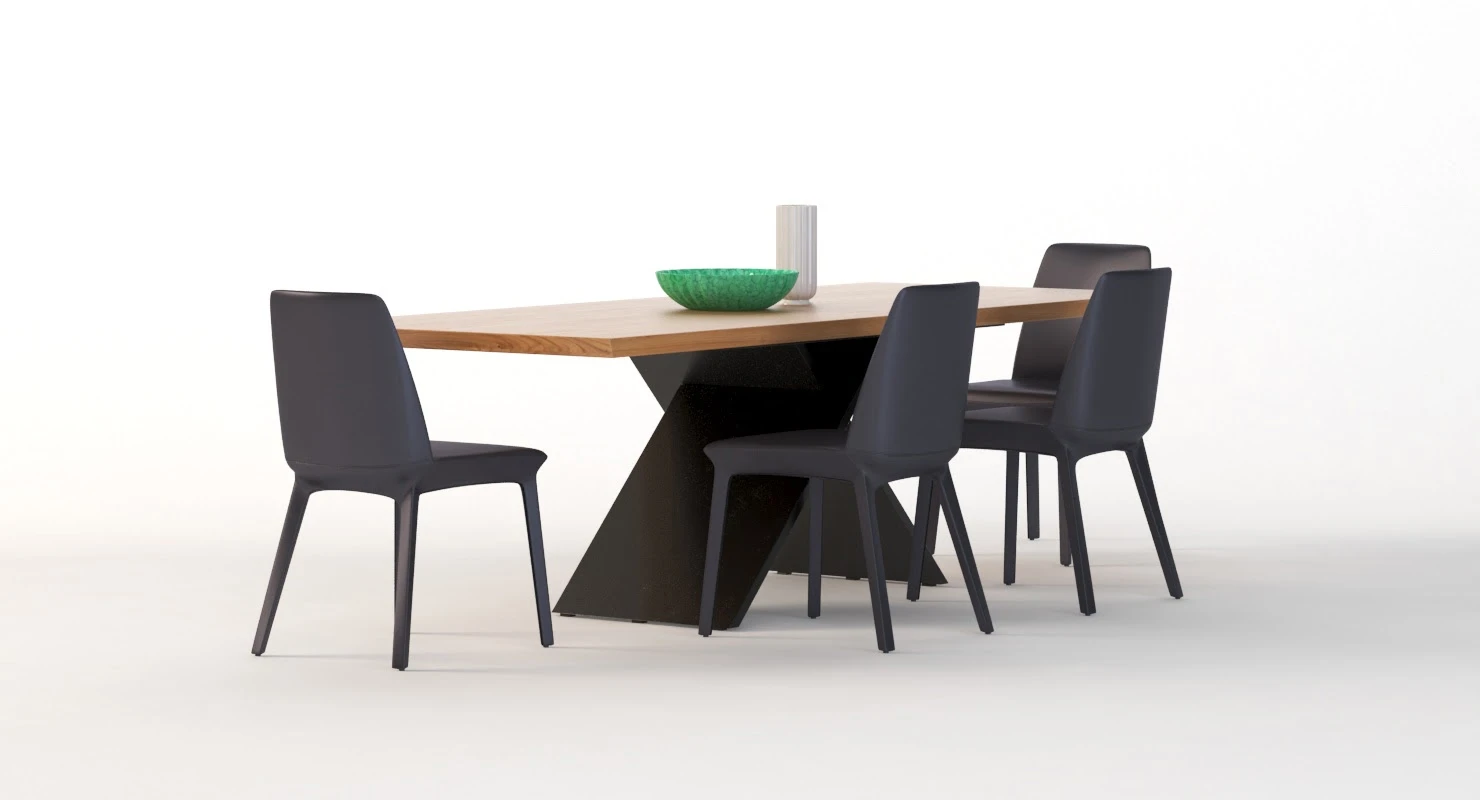 Bonaldo Ax Table And Chair 3D Model_08