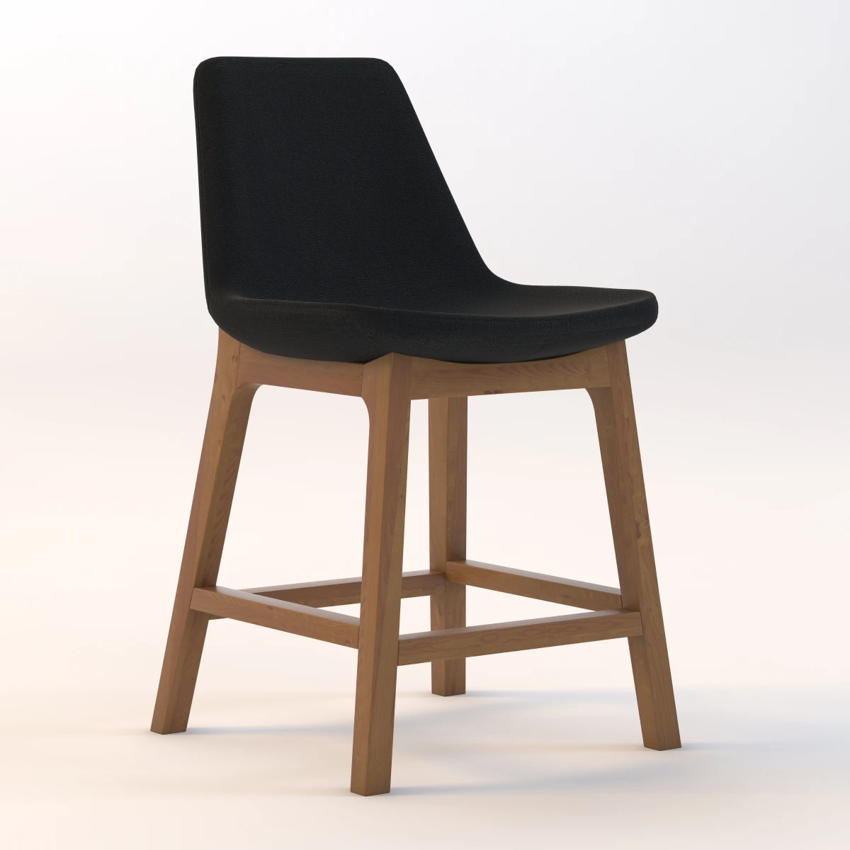 Eiffel Wood Stool 3D Model_01