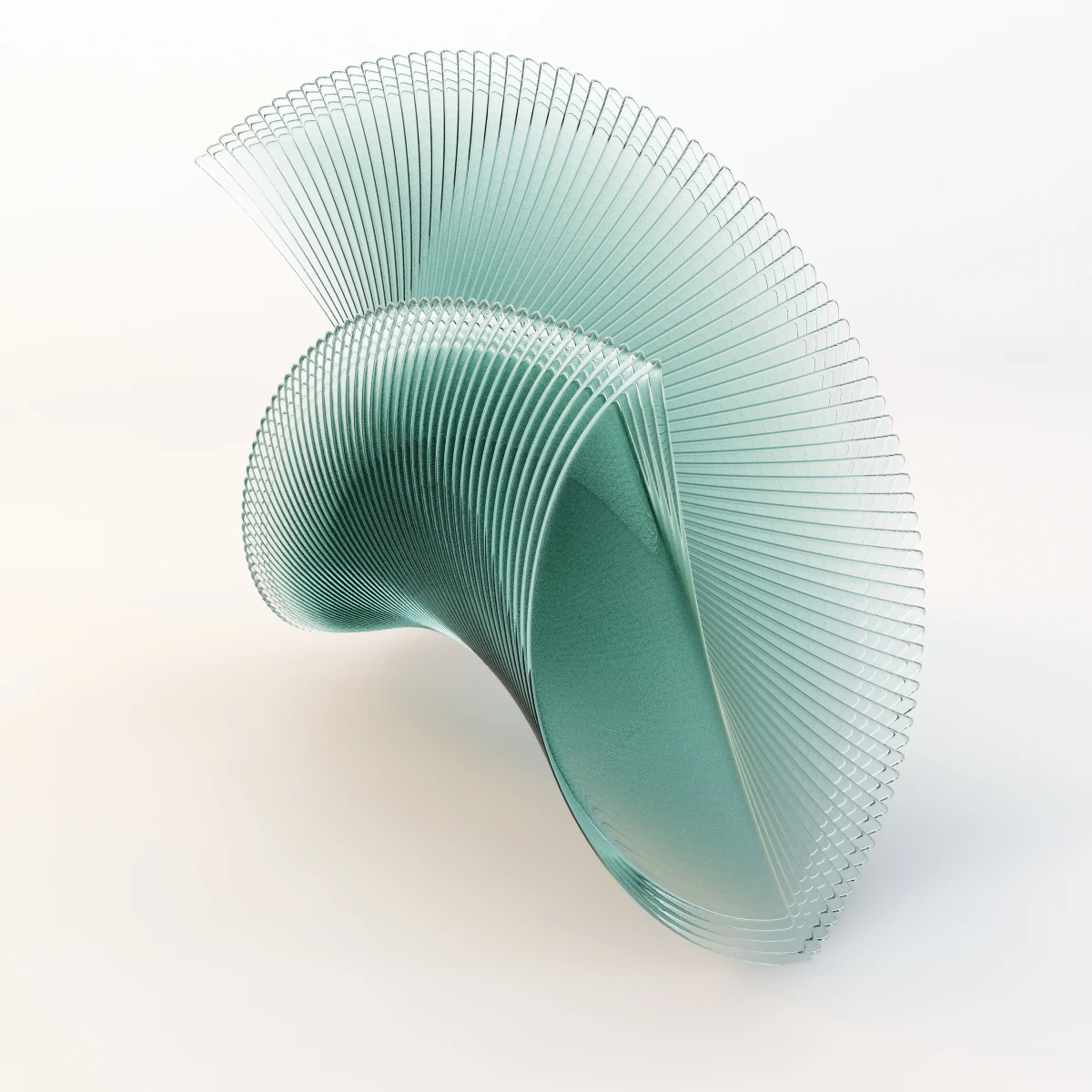 Elegance In Glass Sculpture 3D Model_01