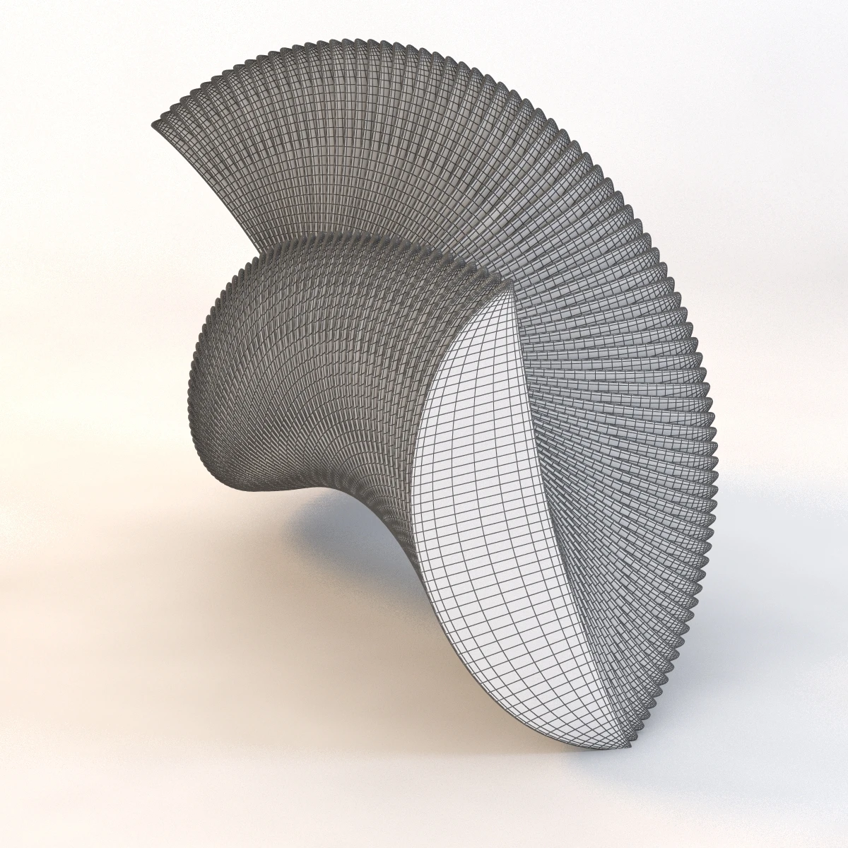 Elegance In Glass Sculpture 3D Model_09