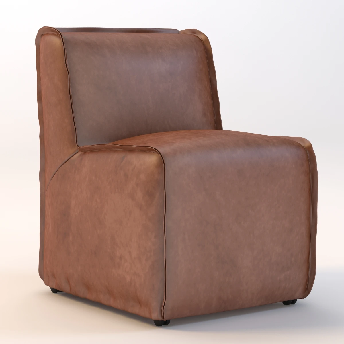 Bruno Leather Side Chair 3D Model_01