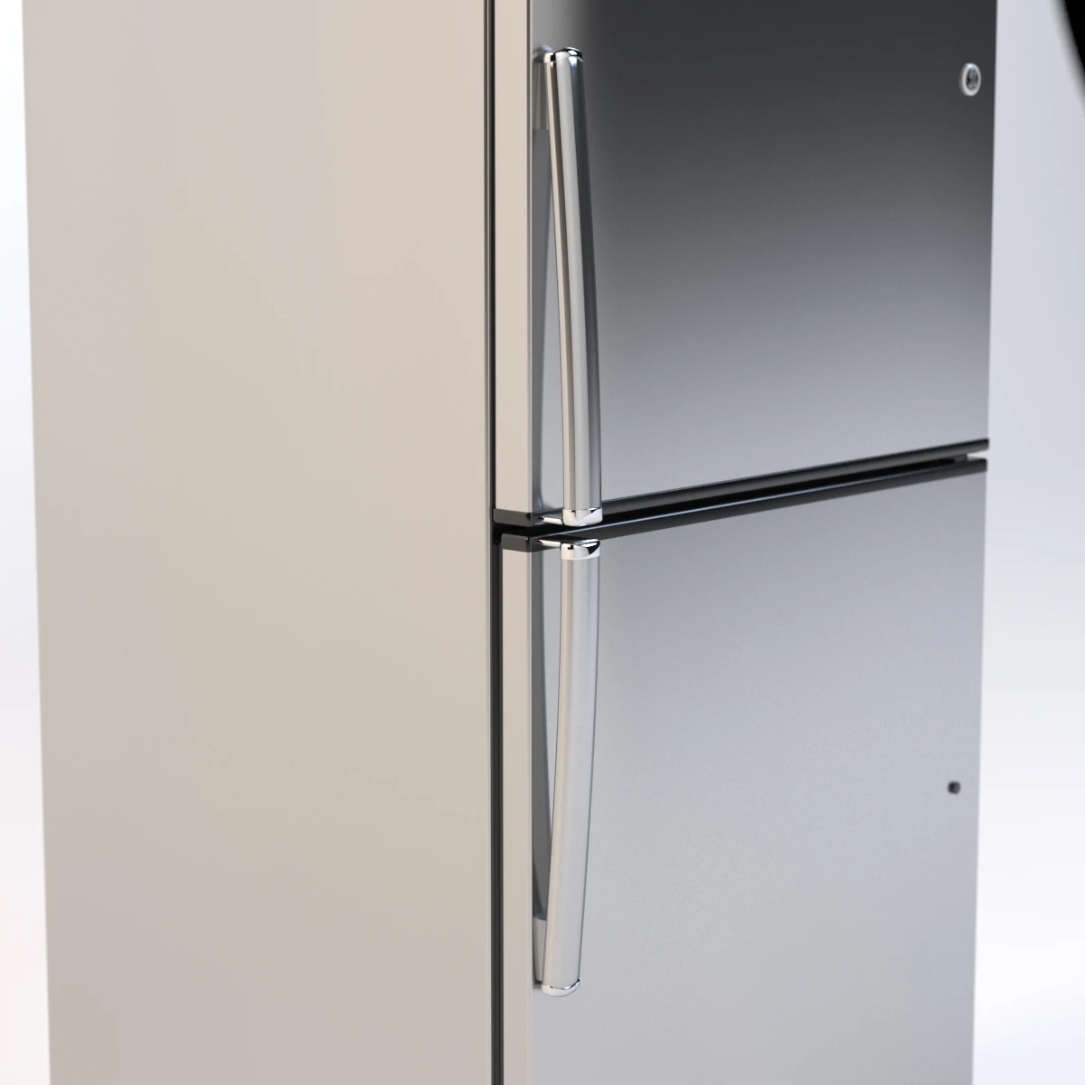 Energy Star 21.2 Cu. Ft. Stainless Top-Freezer Refrigerator 3D Model_08