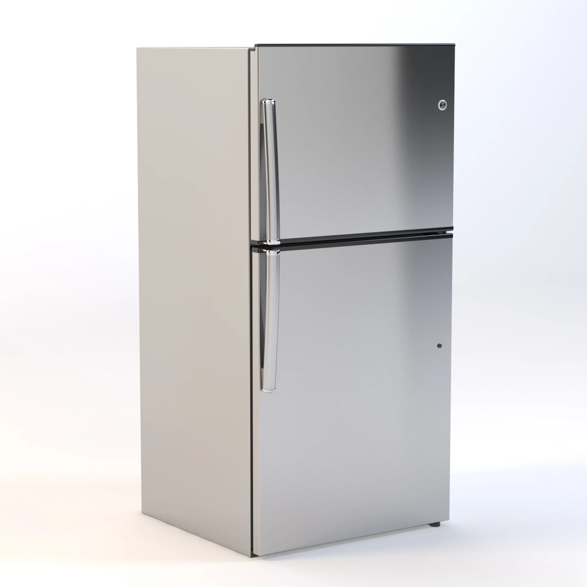 Energy Star 21.2 Cu. Ft. Stainless Top-Freezer Refrigerator 3D Model_01