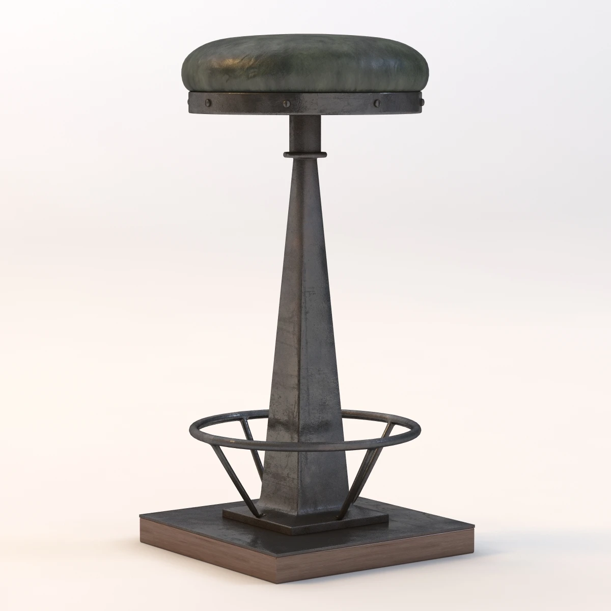 Flint Vintage Bar Stool 3D Model_01