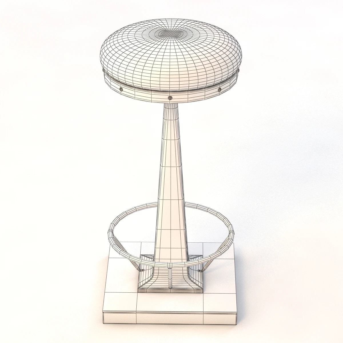 Flint Vintage Bar Stool 3D Model_09