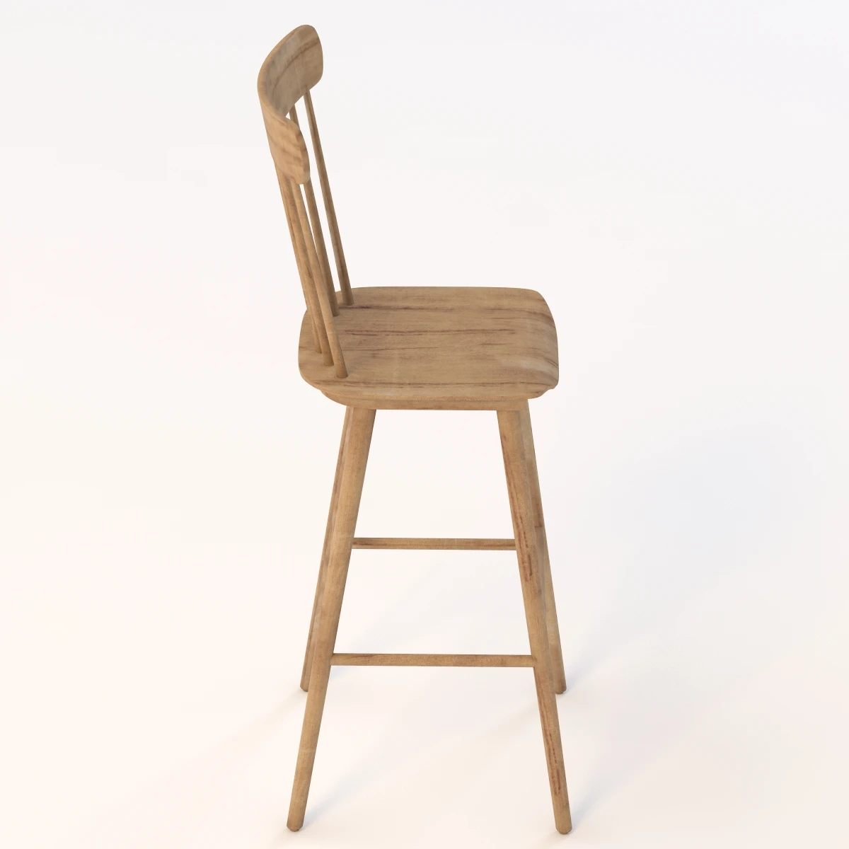 English Windsor Bar Stool 3D Model_03