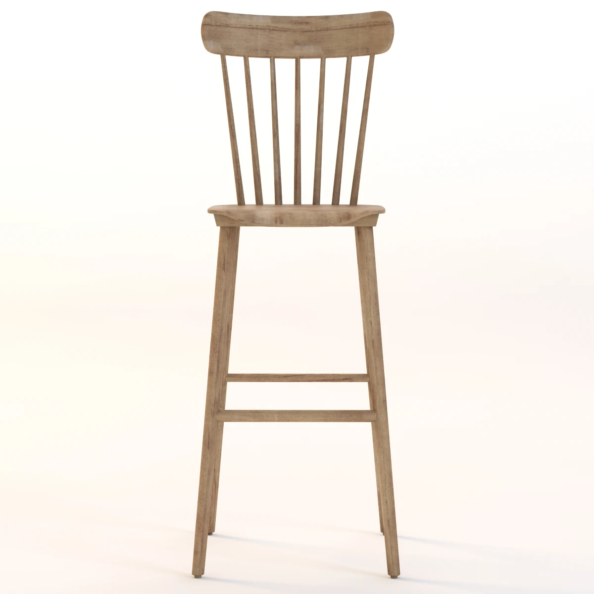 English Windsor Bar Stool 3D Model_08