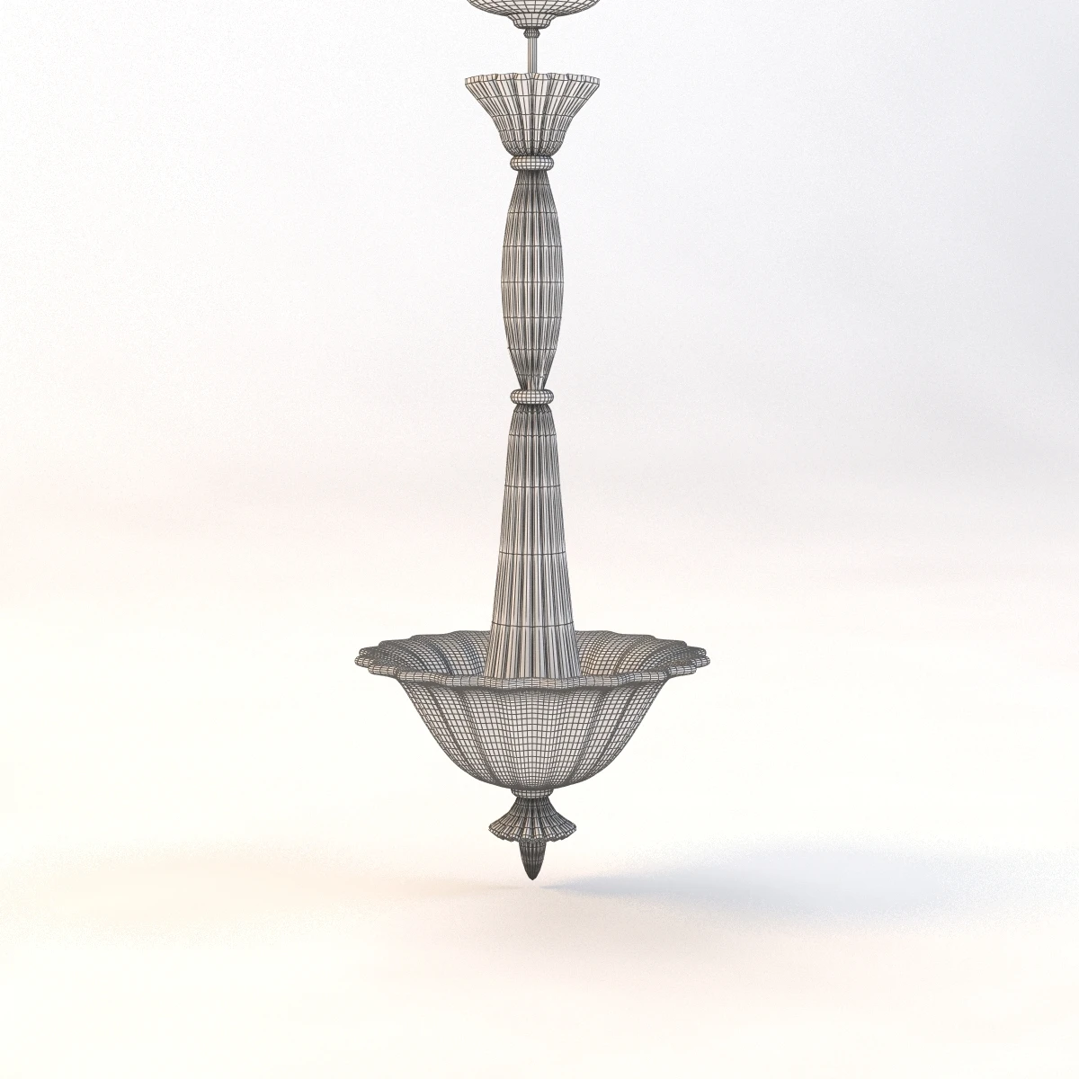 Fluted Murano Glass Chandelier 3D Model_07