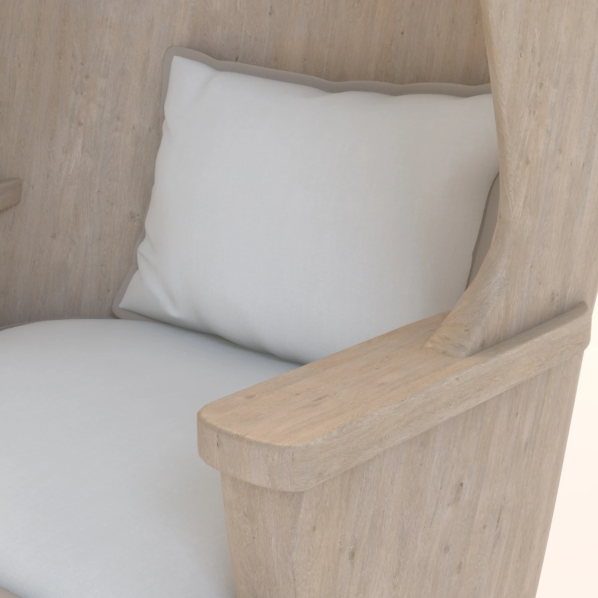 Formations Wooden Barrel Wing Chair 3D Model_05