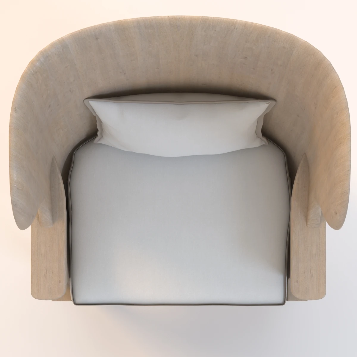 Formations Wooden Barrel Wing Chair 3D Model_07