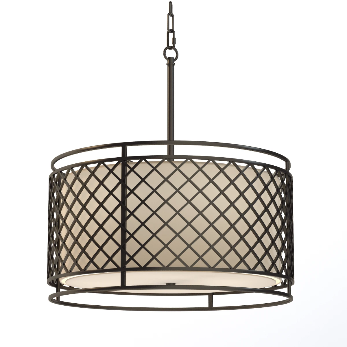 Franklin Iron Works Metal Lattice Pendant 3D Model_01