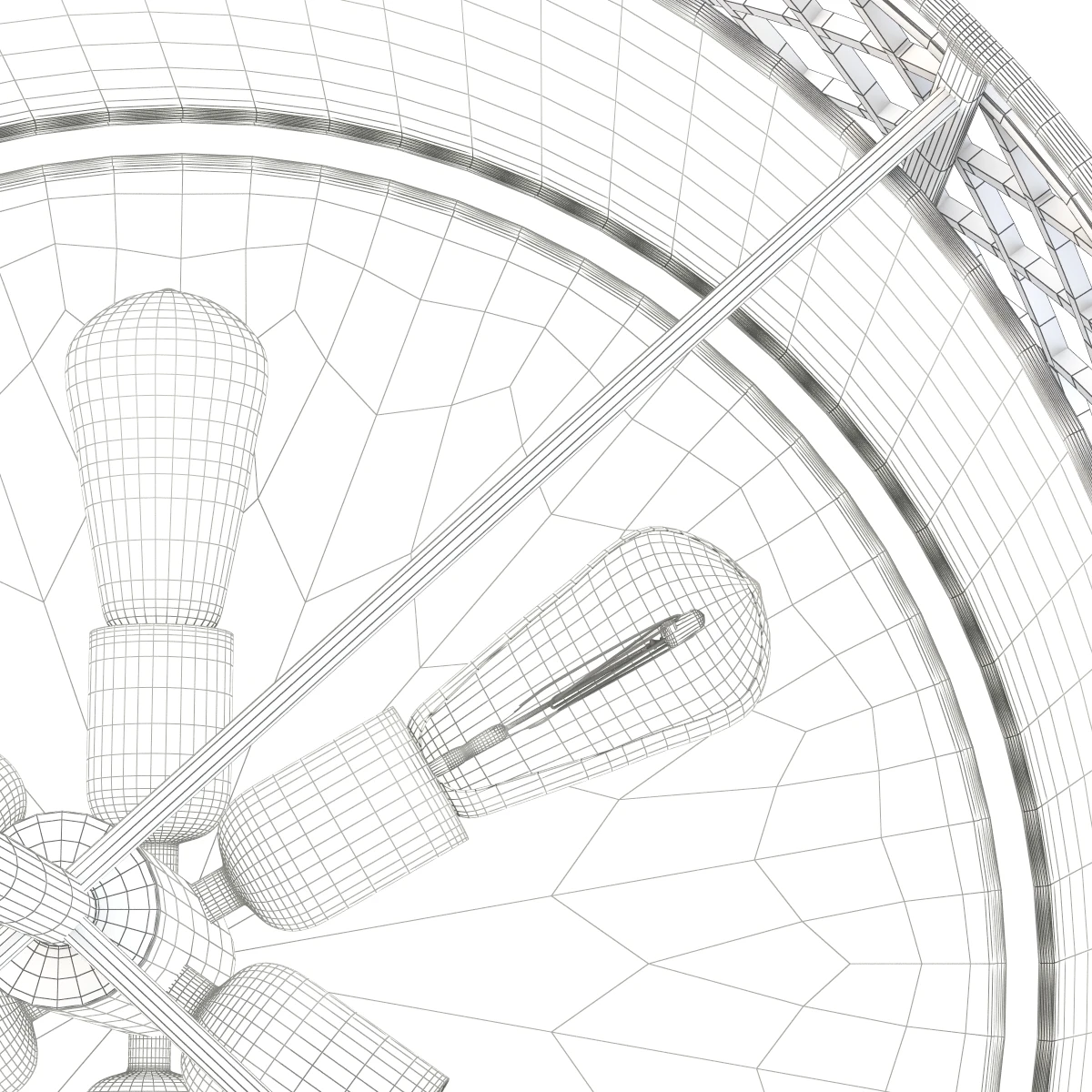 Franklin Iron Works Metal Lattice Pendant 3D Model_012