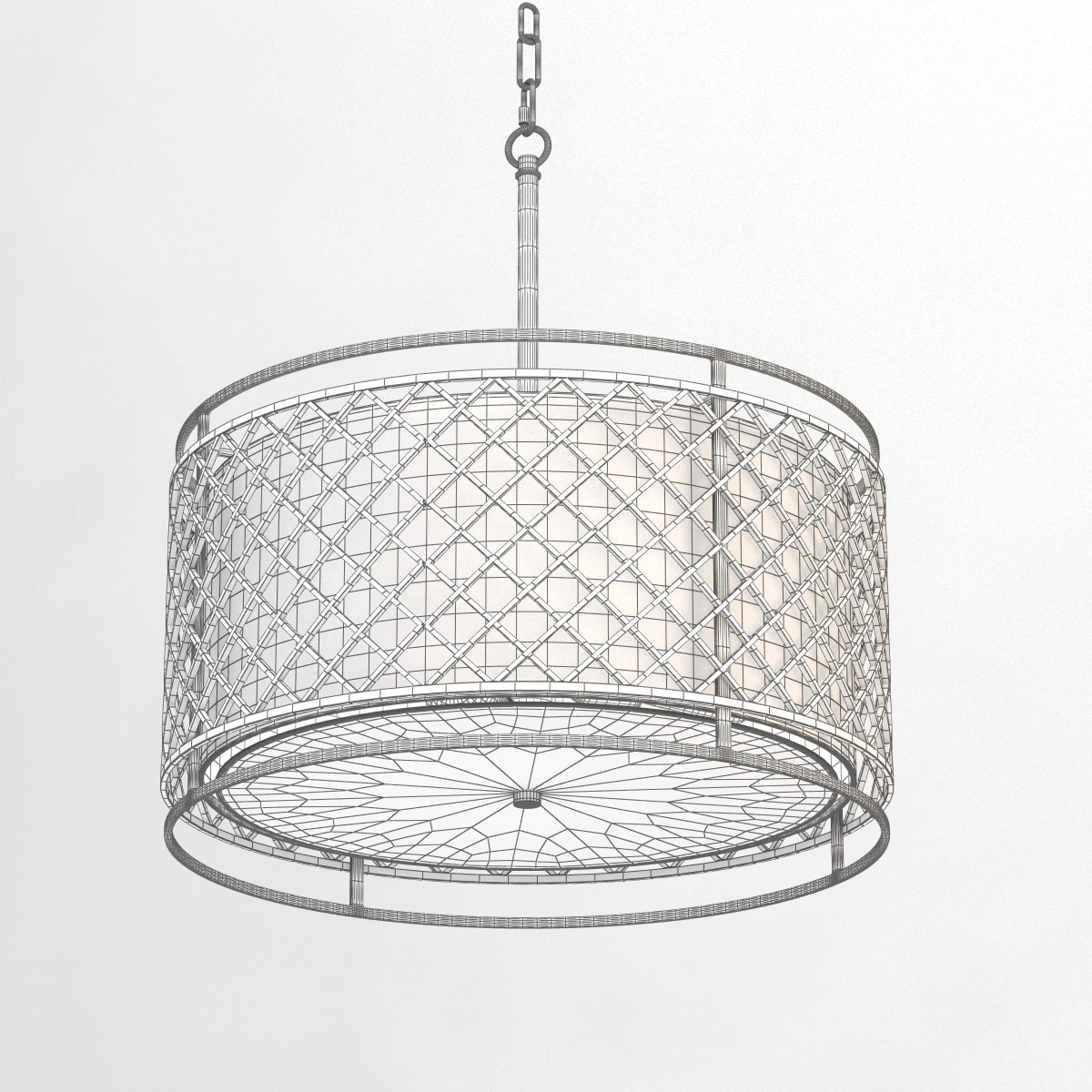 Franklin Iron Works Metal Lattice Pendant 3D Model_011
