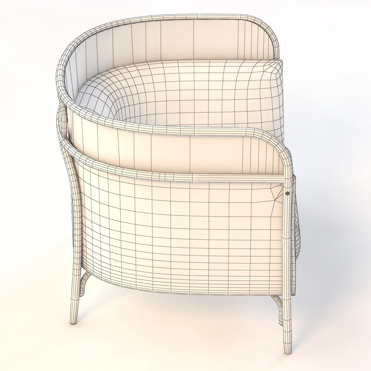 Gamfratesi Targa Lounge Chair 3D Model_012