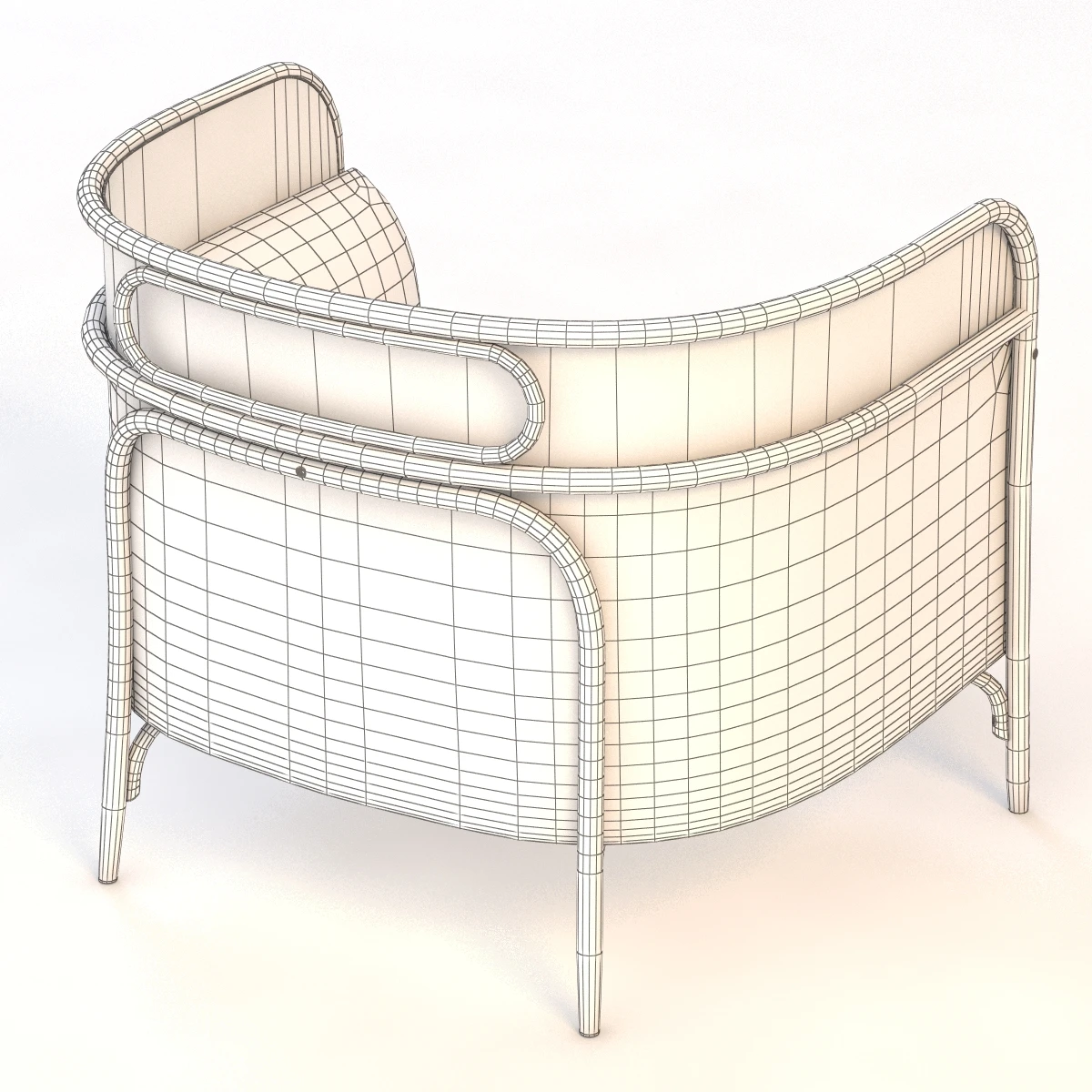 Gamfratesi Targa Lounge Chair 3D Model_014