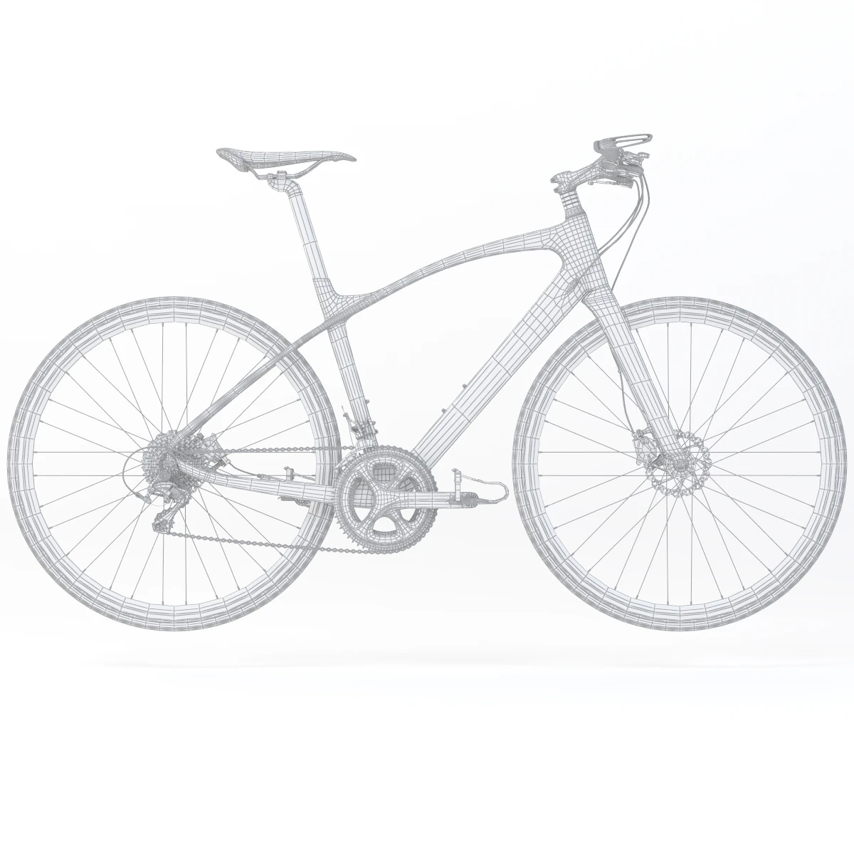 Giant Fastroad Cm1 Black Bicycle 3D Model_021