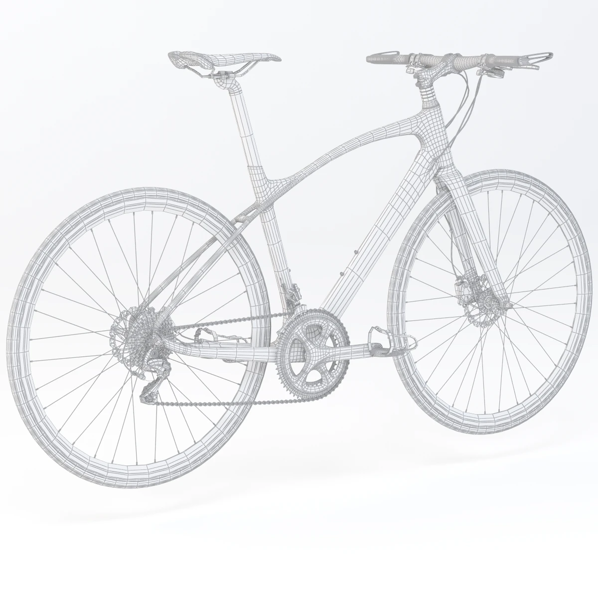 Giant Fastroad Cm1 Black Bicycle 3D Model_019