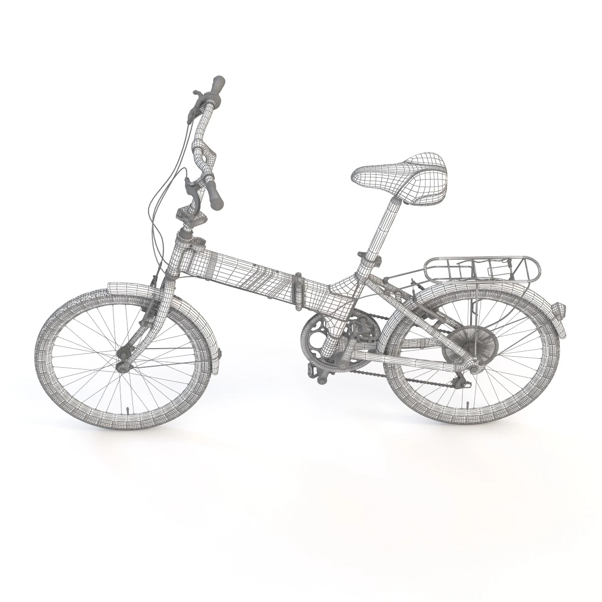 Giant Fd806 Lightweight Red-White Folding Bicycle 3D Model_013