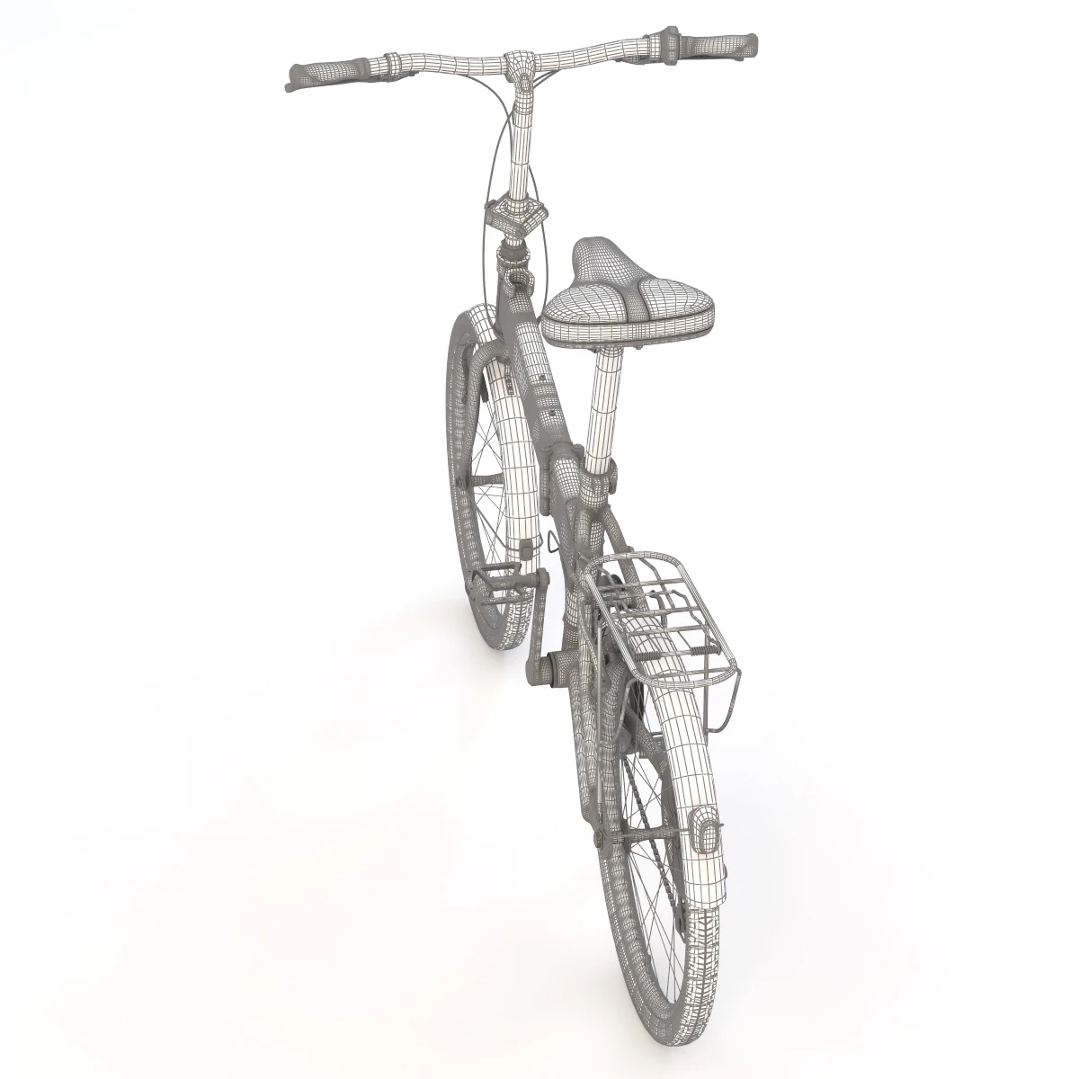 Giant Fd806 Lightweight Red-White Folding Bicycle 3D Model_014