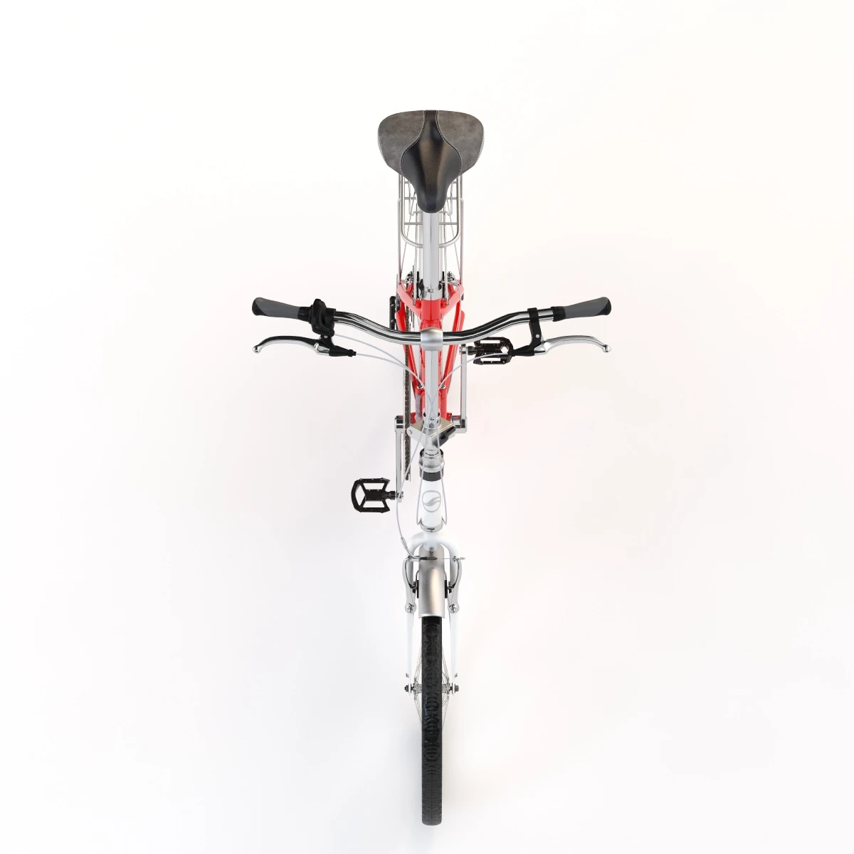 Giant Fd806 Lightweight Red-White Folding Bicycle 3D Model_07