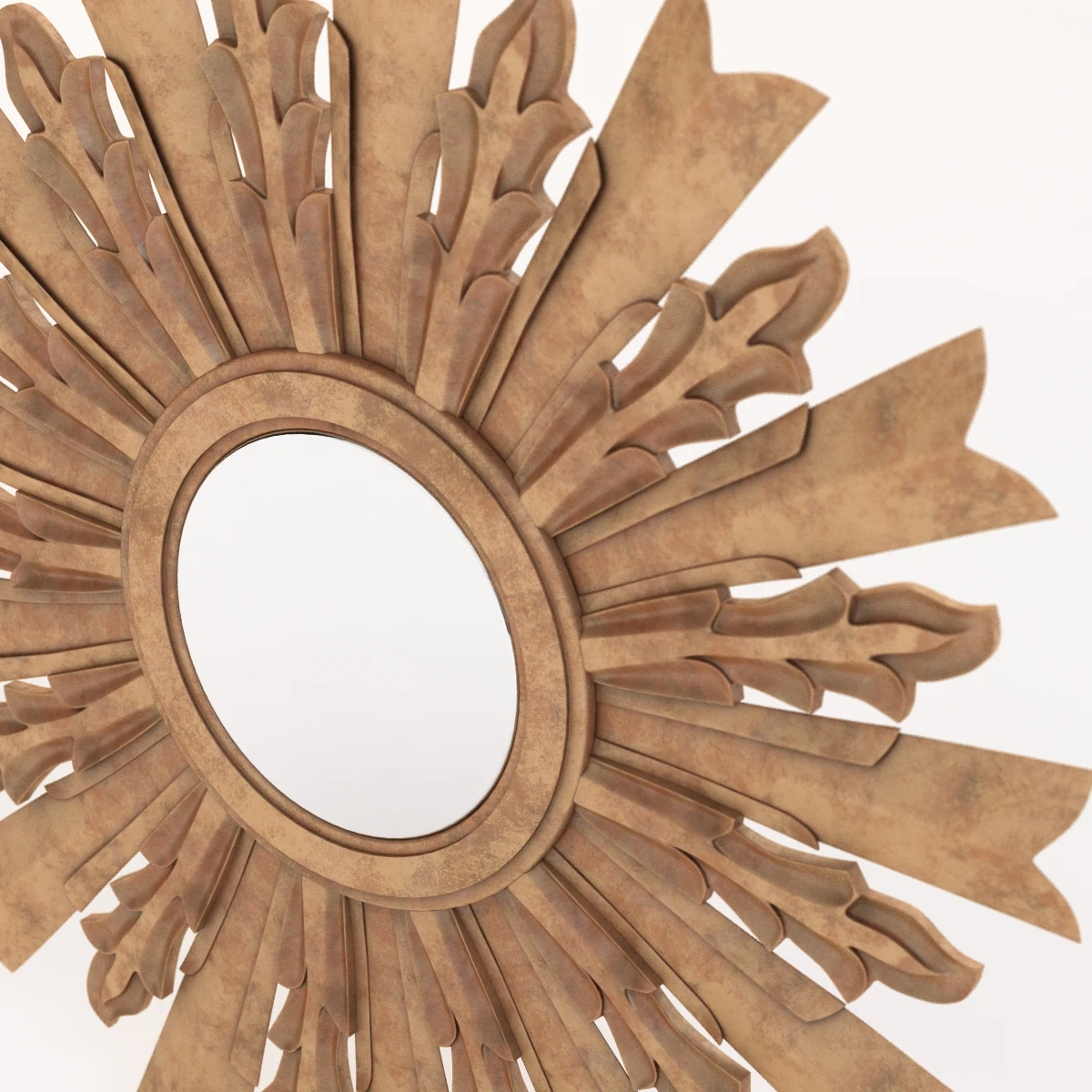 Hand Carved Sku Goya G Antique Mirror 3D Model_04