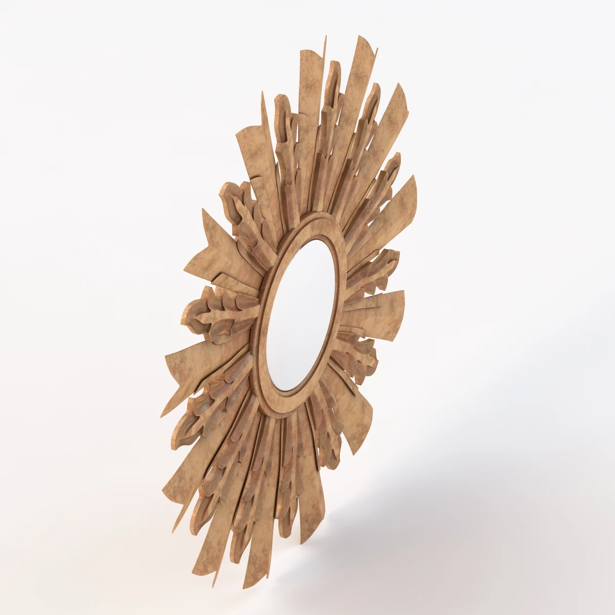 Hand Carved Sku Goya G Antique Mirror 3D Model_03