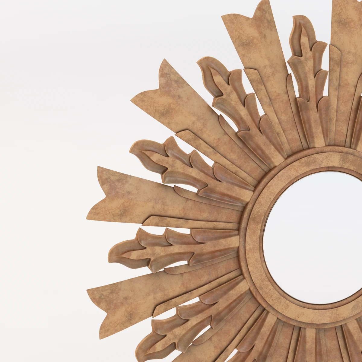 Hand Carved Sku Goya G Antique Mirror 3D Model_05