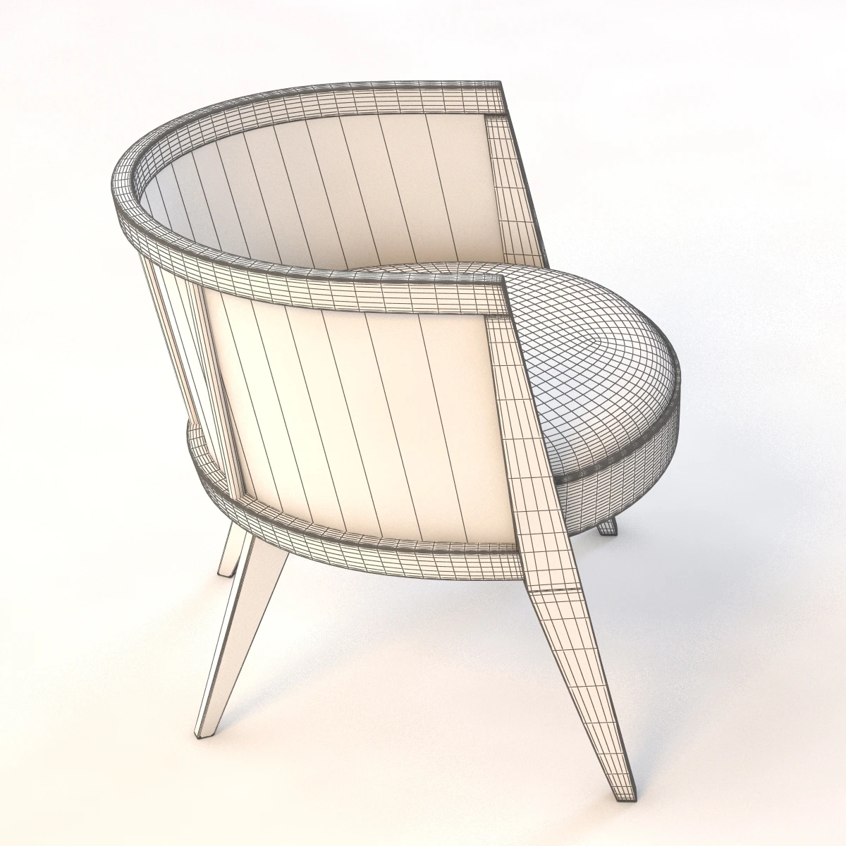 Harvey Probber Lounge Chair 3D Model_011