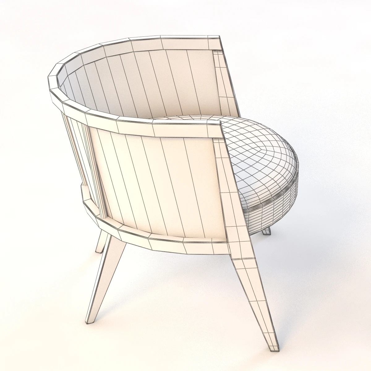 Harvey Probber Lounge Chair 3D Model_012