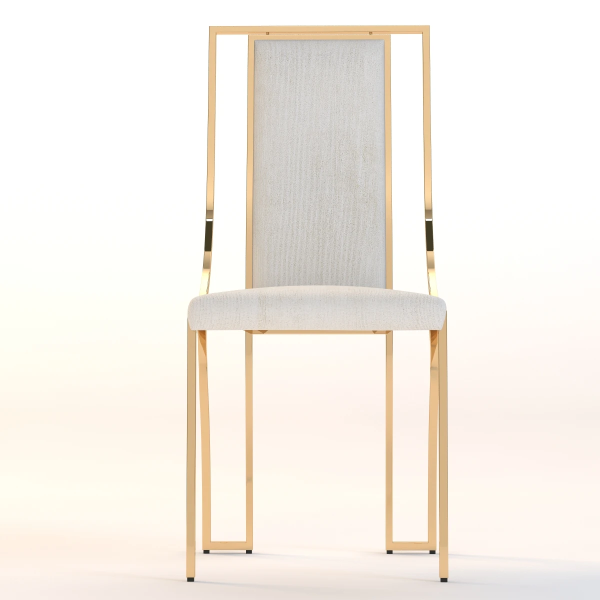 High Back Brass Chair 3D Model_08