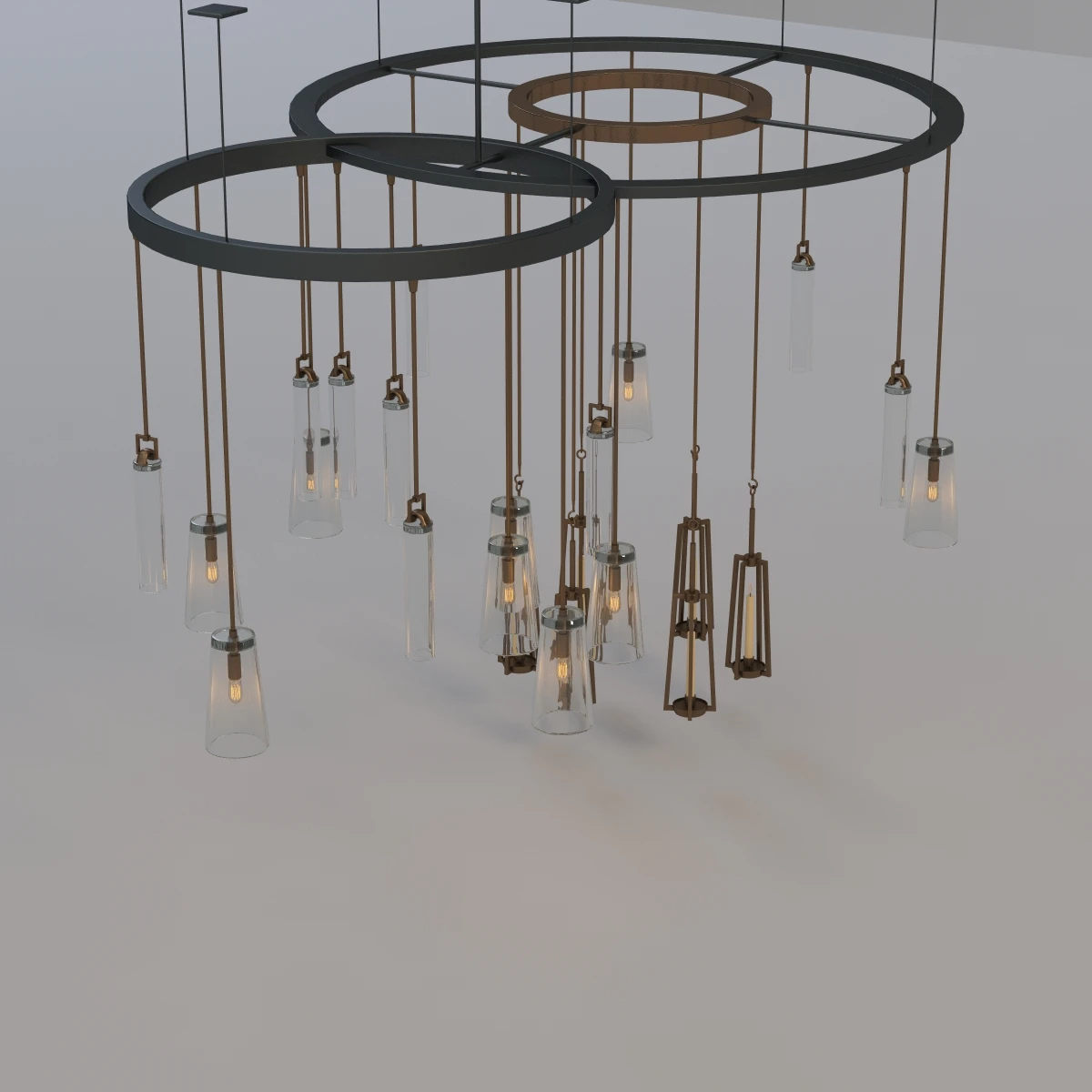 Hollyhunt Clock Chandelier 3D Model_04