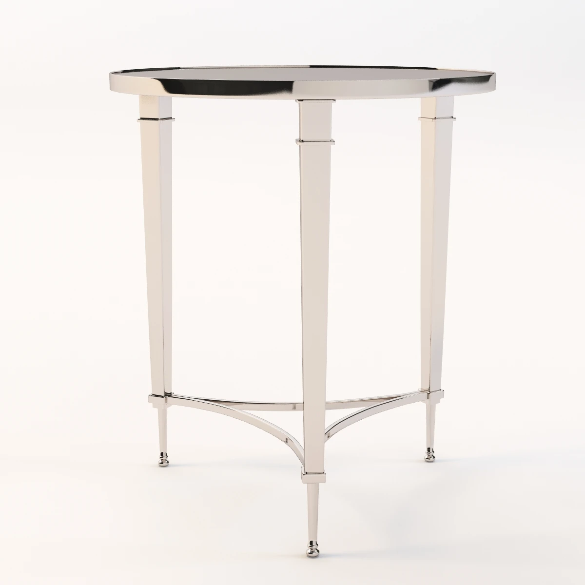 Global Views French Nickel End Table 3D Model_01