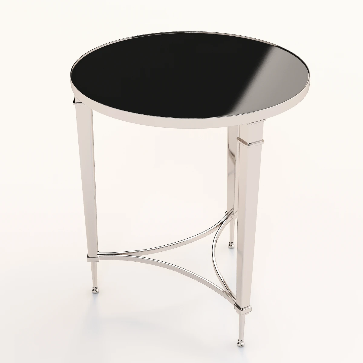 Global Views French Nickel End Table 3D Model_06