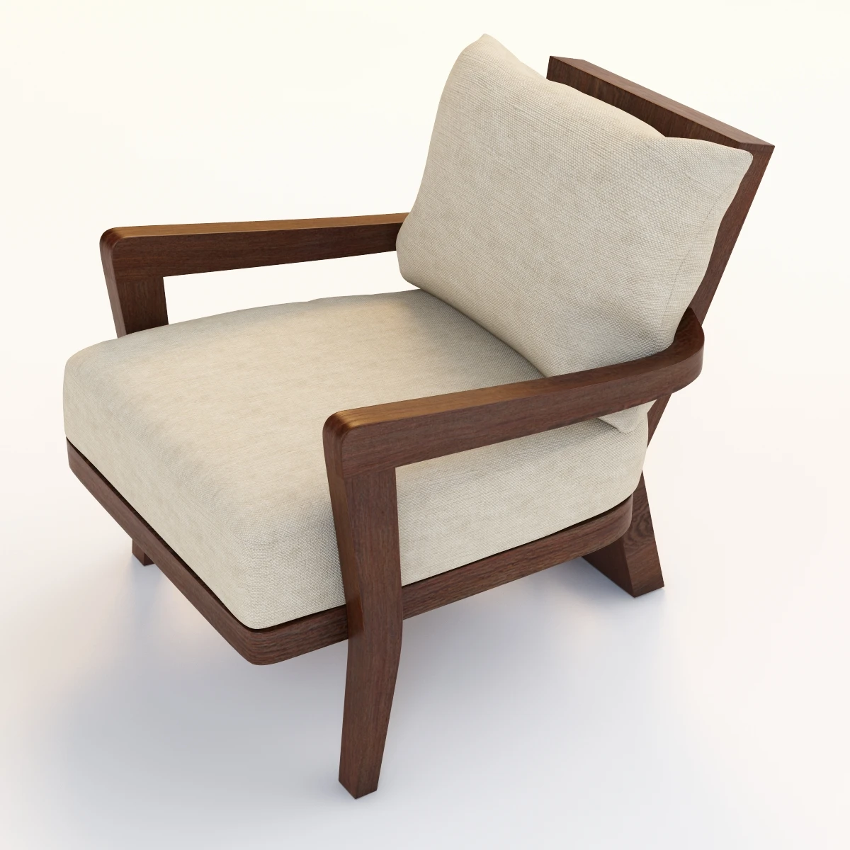 Hourglass Lounge Chair Armchair 3D Model_06