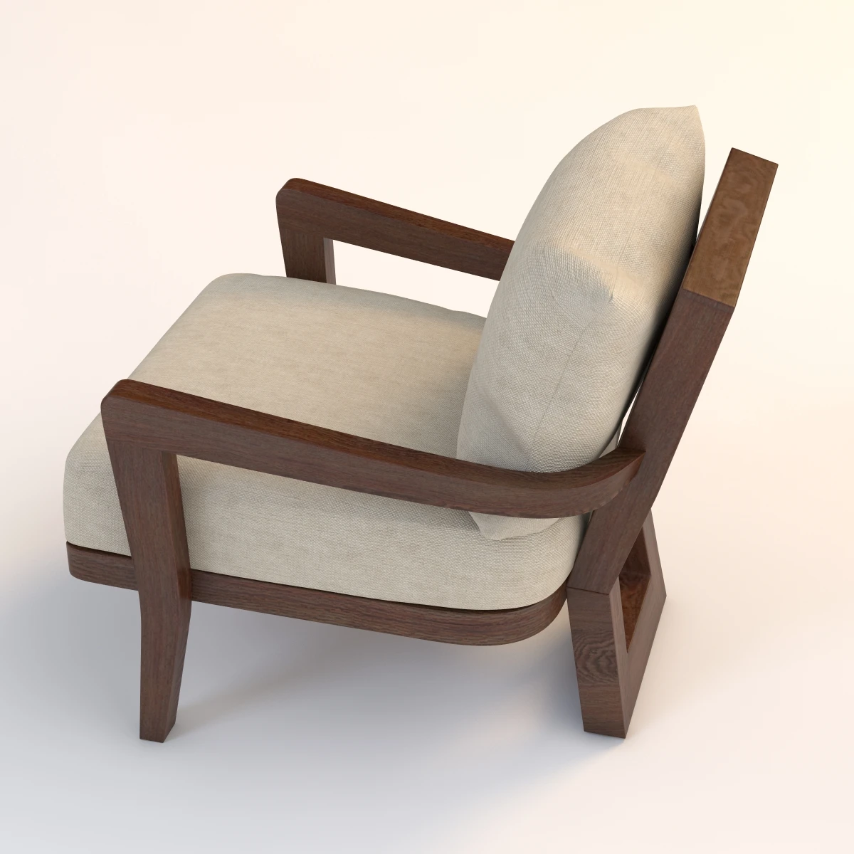 Hourglass Lounge Chair Armchair 3D Model_05