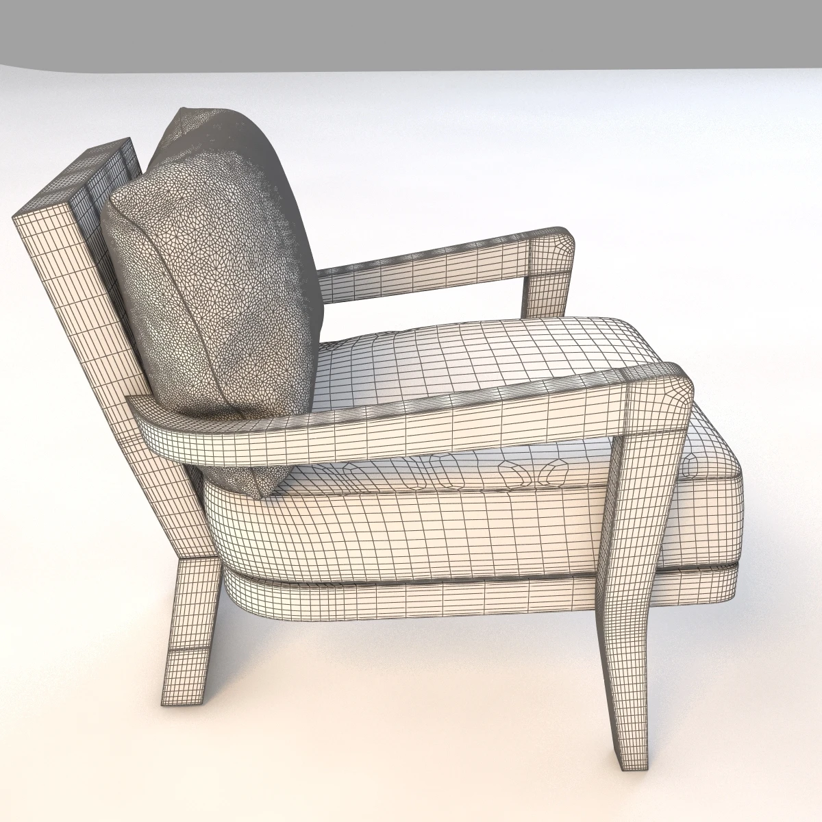 Hourglass Lounge Chair Armchair 3D Model_011