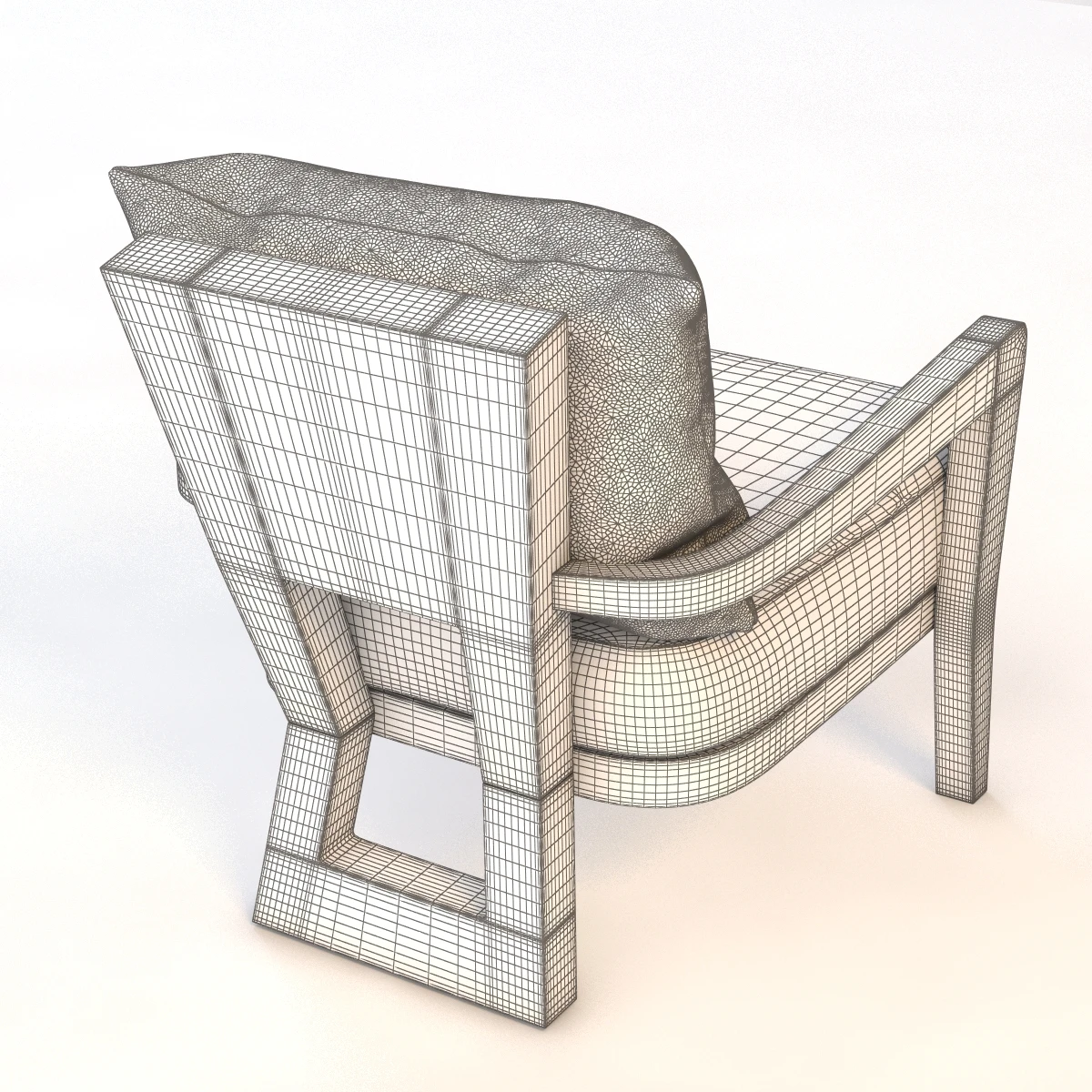 Hourglass Lounge Chair Armchair 3D Model_09
