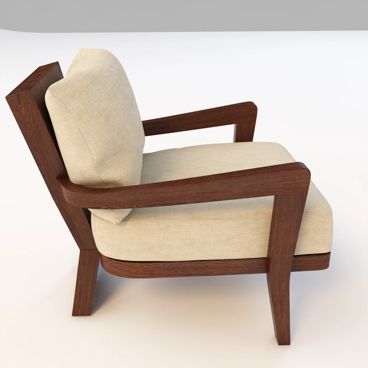 Hourglass Lounge Chair Armchair 3D Model_03